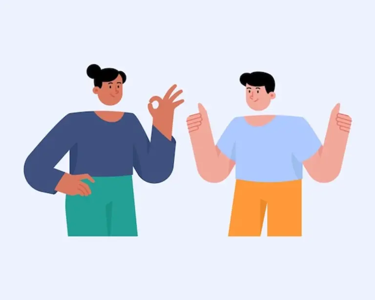 subtle positive gestures diverse people