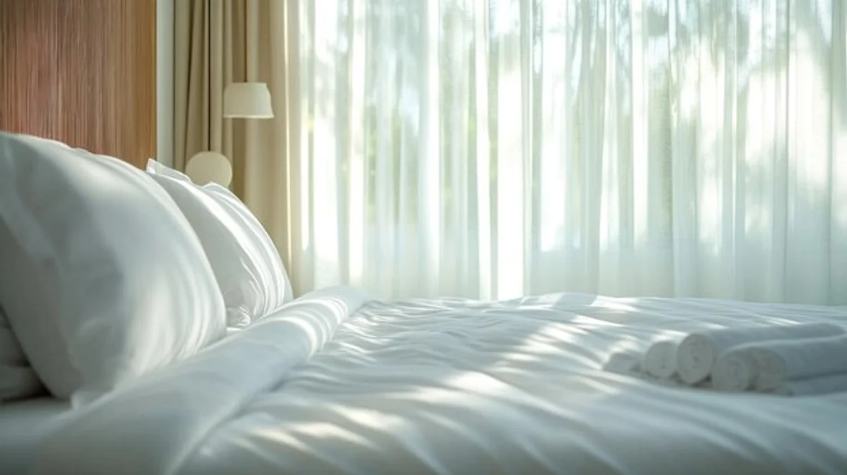 serene hotel relaxation area, clean design, natural light