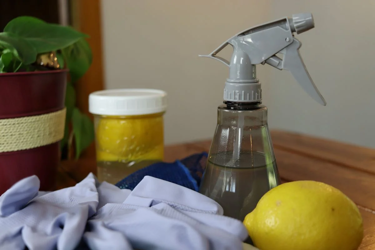 close up lemon cleaning kitchen German home natural stain remover