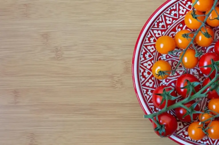upside down tomatoes on kitchen counter