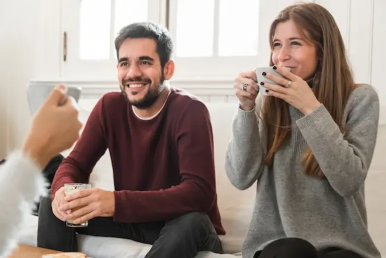 people having honest conversation at home