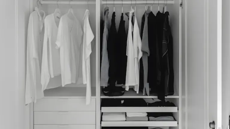 minimalist organized closet real people home