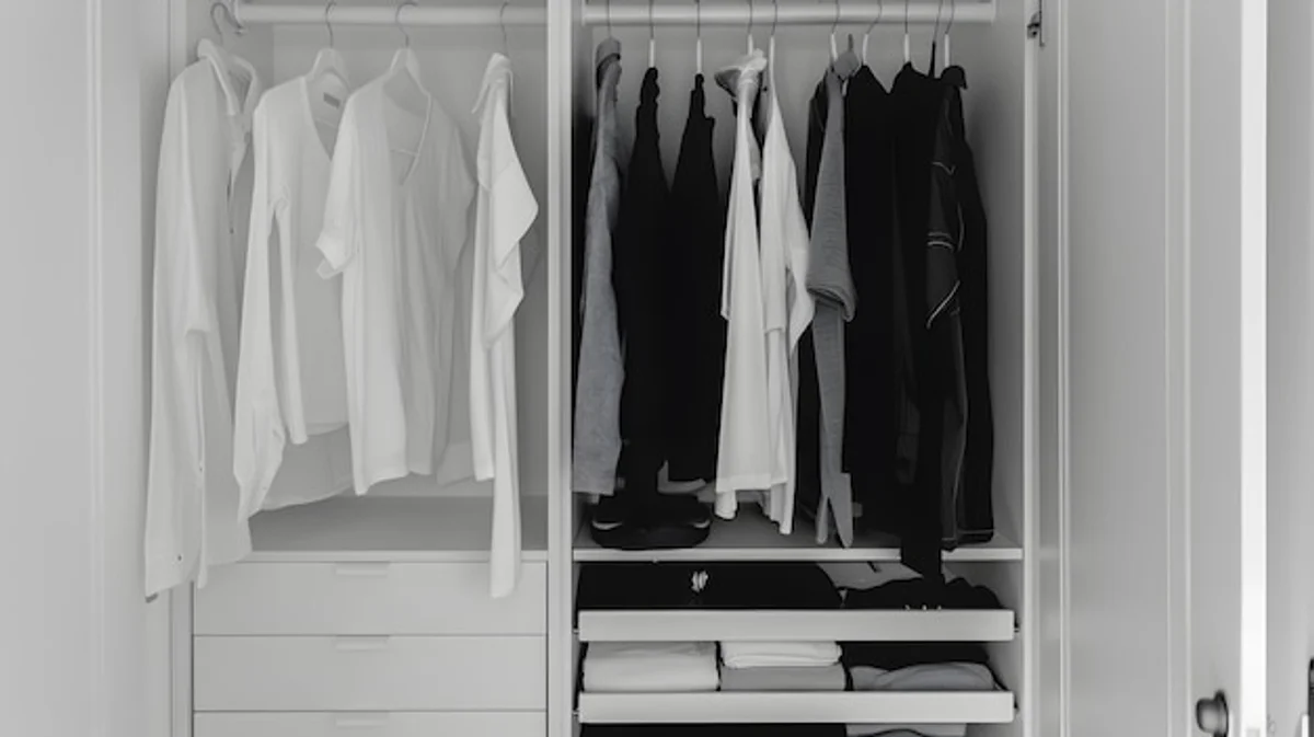 minimalist organized closet real people home