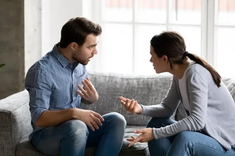 couple having a serious conversation communication misunderstanding