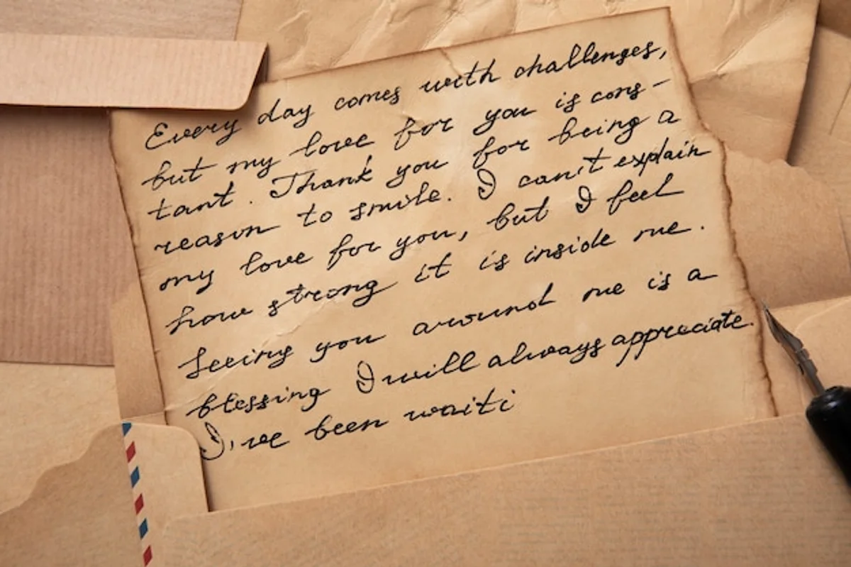 vintage handwritten letters family bonding