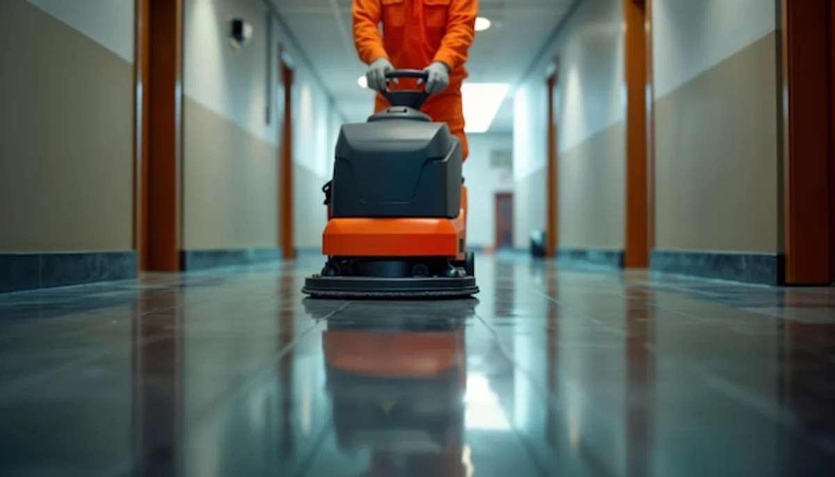 microfiber floor cleaning with feet, family, modern apartment