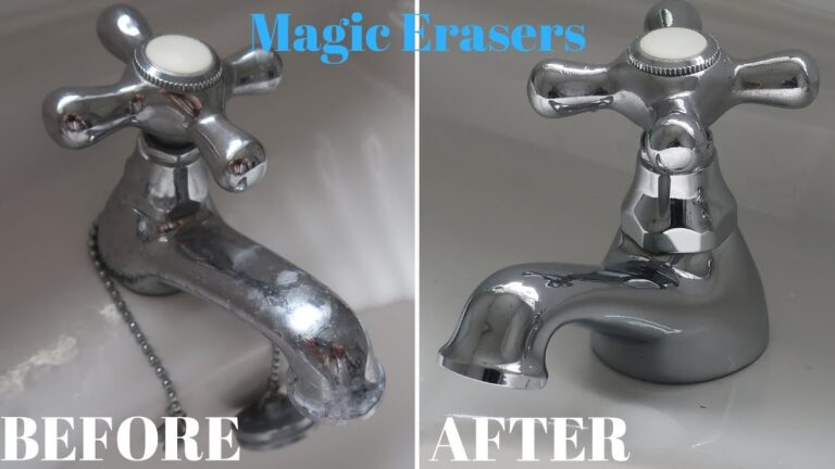 Der Radiergummi-Trick für hartnäckige Wasserflecken auf Chromarmaturen