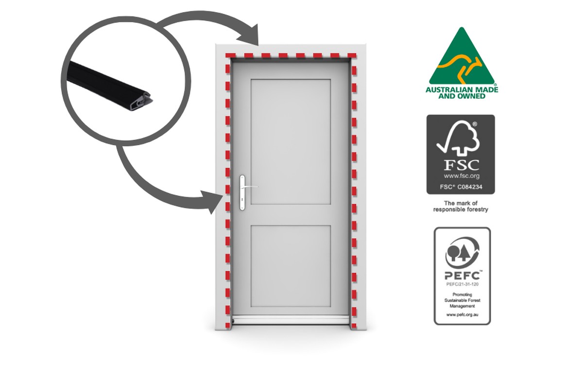 Kunststofffolie unter der Türdichtung spart hunderte Euro im Winter